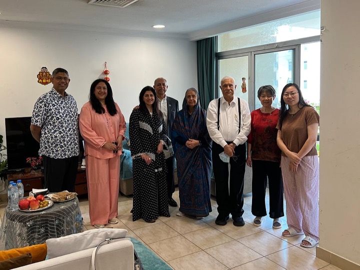 The family with the current tenants in apartment 609 at Al Ghurair Centre