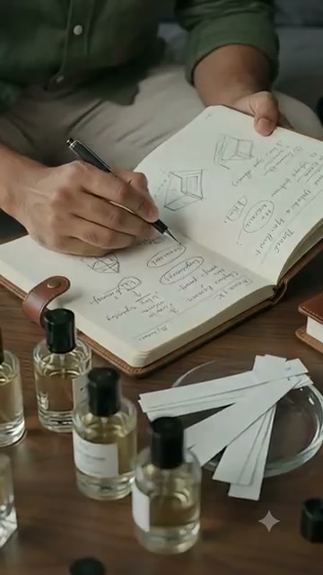 Notebook, blotter strips and sample vials