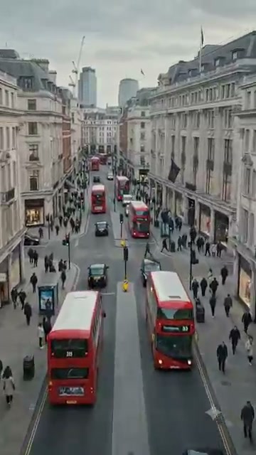 Regent Street with red buses