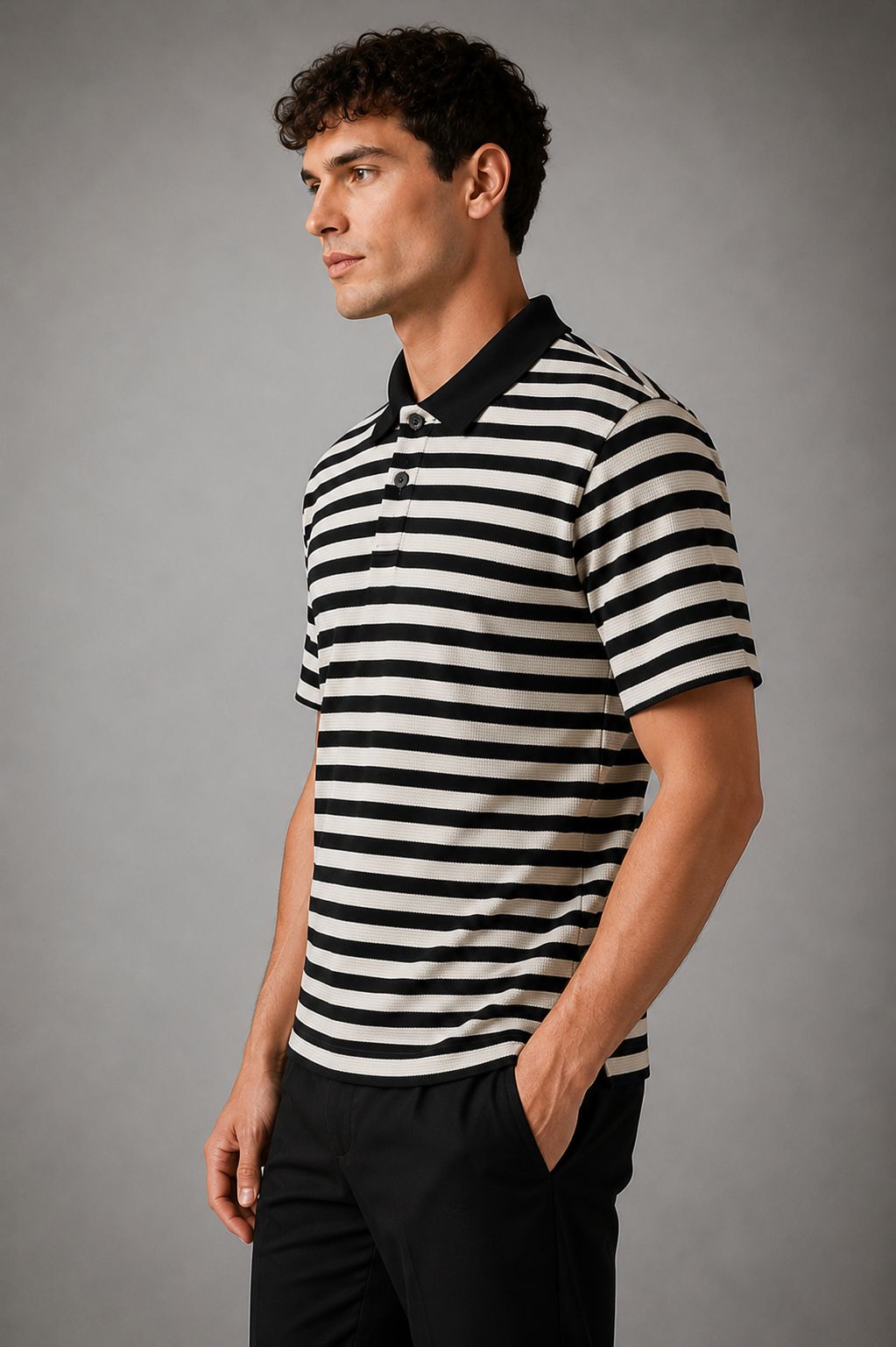 Style 1 · 60% Cotton 40% Polyester 260 GSM Waffle Stripe — K.S.E. Inc. India