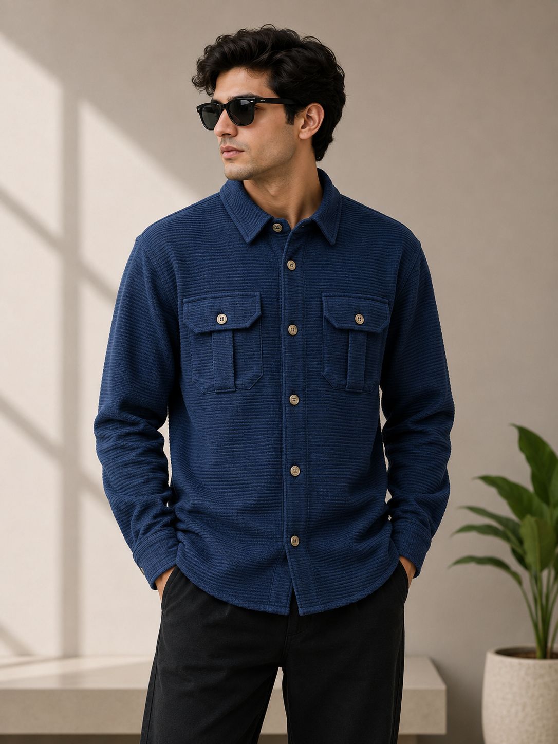 Style 14 · 60% Cotton 40% Polyester 250 GSM Popcorn Plain Stripe — K.S.E. Inc. India