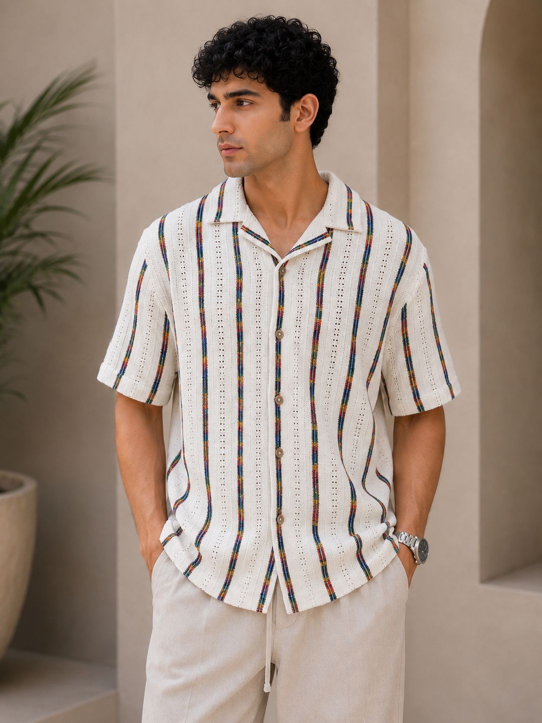 Style 6 · 50% Cotton 50% Polyester Crochet Shirt — K.S.E. Inc. India
