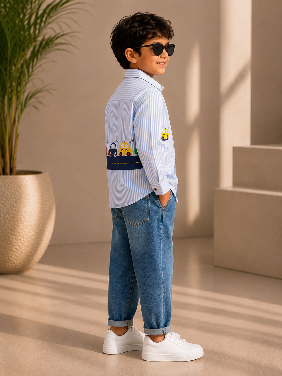 Style 11 · 100% Polyester Printed Boys Shirt — K.S.E. Inc. India