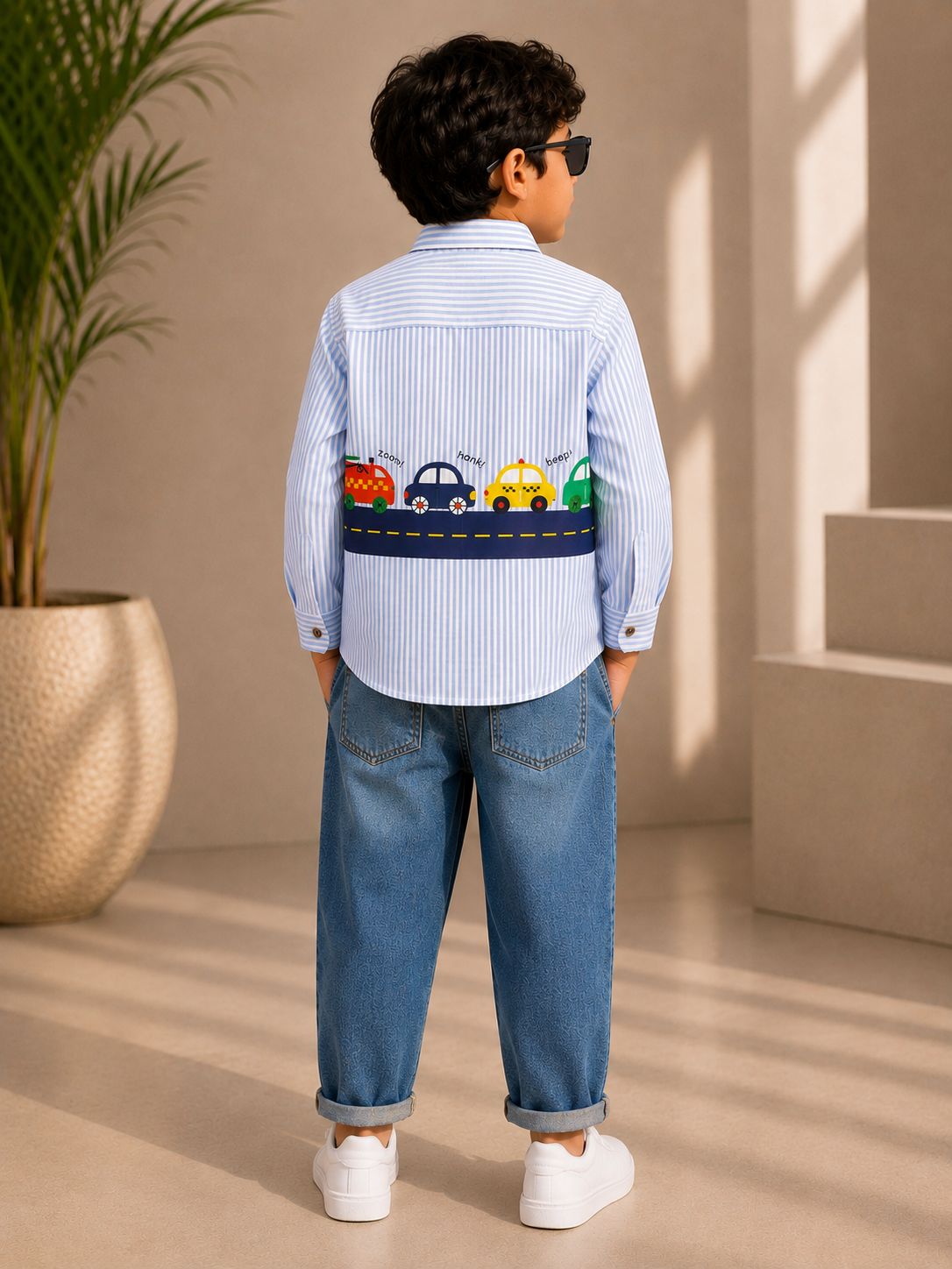 Men's woven shirt made by K.S.E. Inc., Mumbai, India