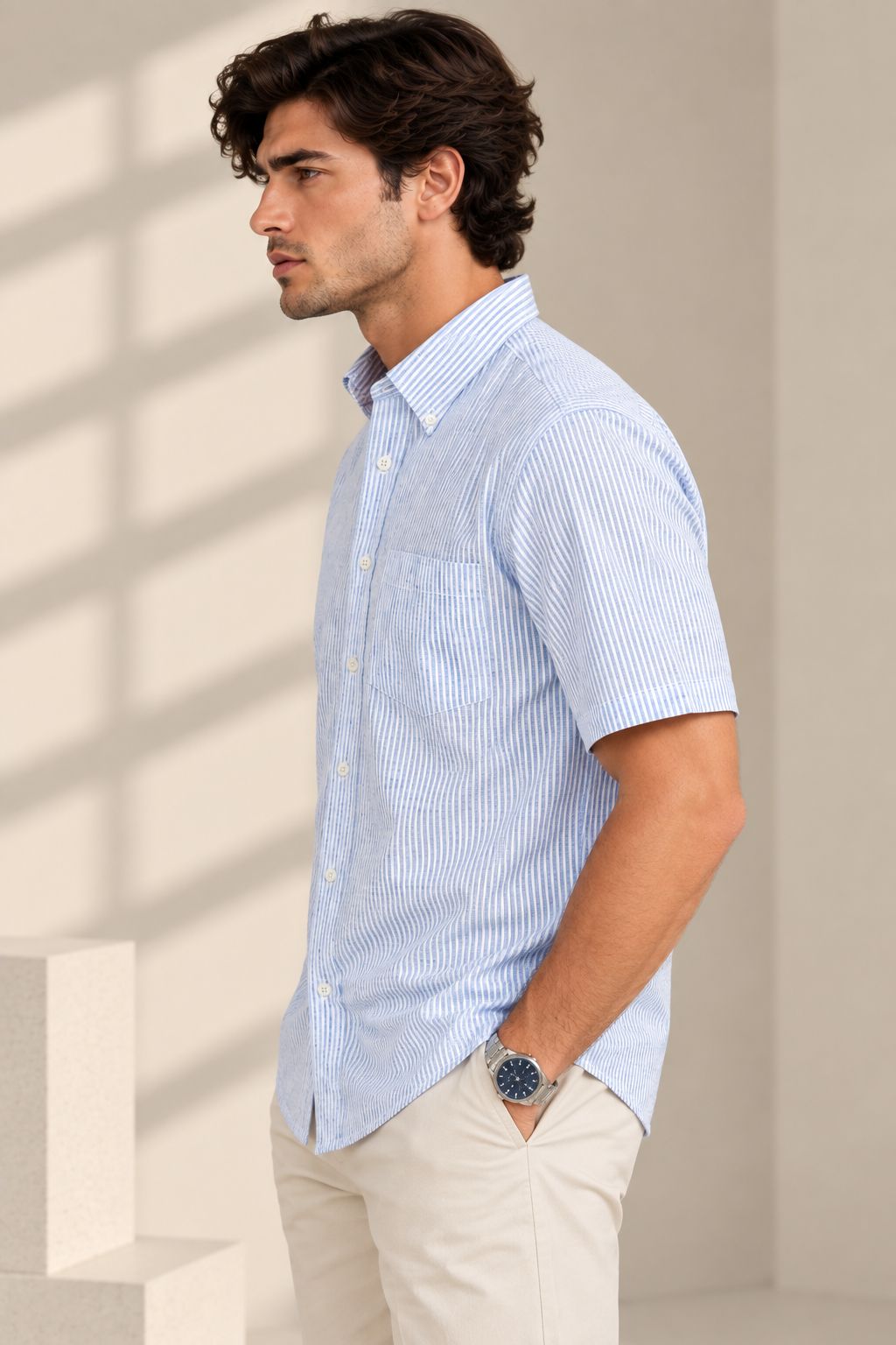 Style 22 · 85% Polyester 15% Cotton Stand Pack Shirt — K.S.E. Inc. India